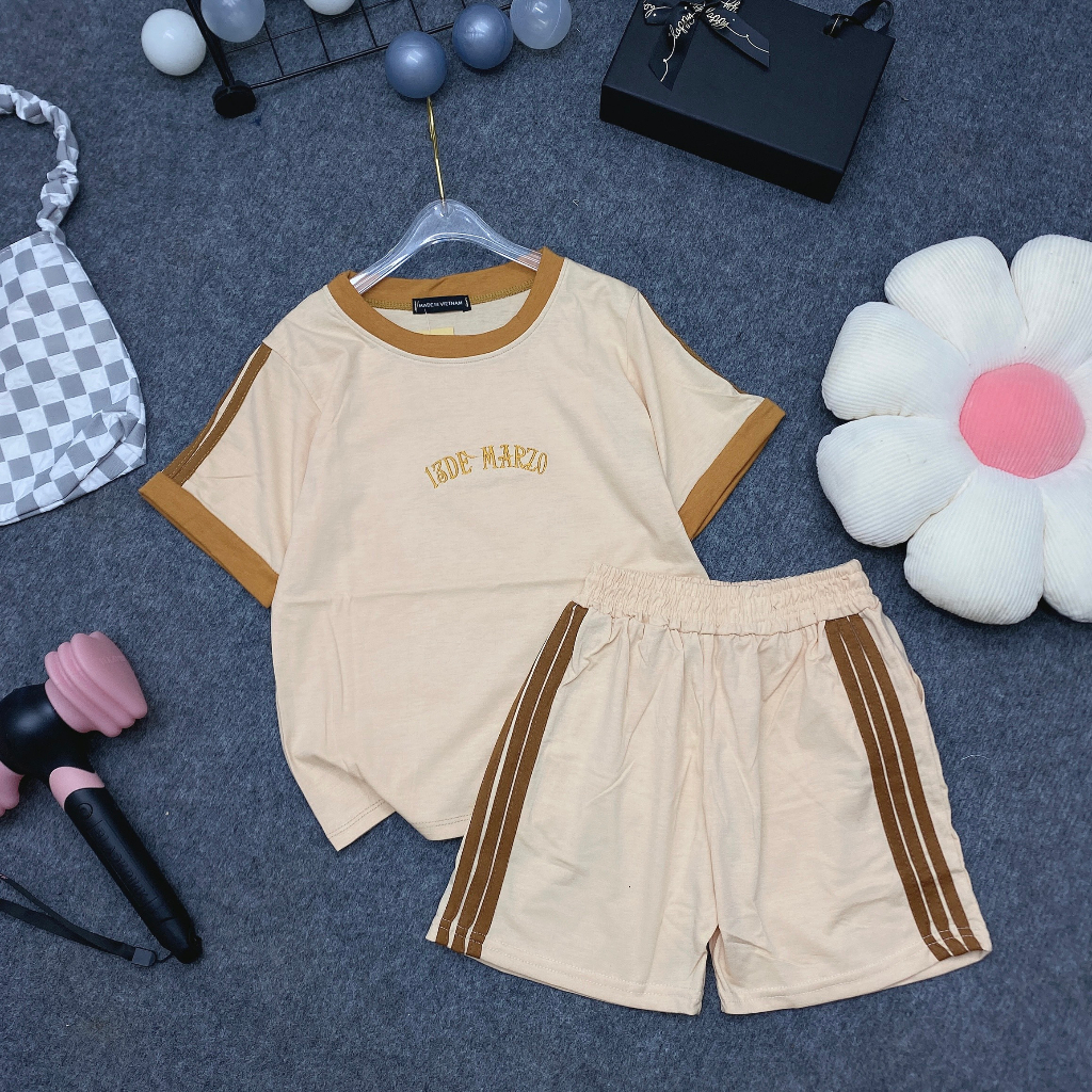 Set thun hè "LOVE DEMA" 14-48kg cho bé gái 4-14 tuổi. Thoáng mát, co giãn, thấm hút mồ hôi. STG19