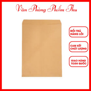 Combo 100 Cái Bao Bì Thư A4 Trắng dày Định lượng 120gsm, Bao bì Thư A4 Giấy Kraft Có Keo 2 Mặt, Bao thư A4 vàng cam
