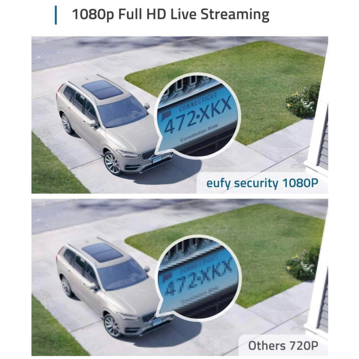 Bộ 2 camera ngoài trời hãng Anker Eufy dùng pin 180 ngày, kết nối Wifi, HD 1080p, chống nước IP67, tích hợp đèn LED