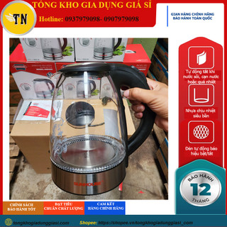 Ấm siêu tốc sunhouse 1.7 lít shd1217, công suất 1850w, bảo hành 12 tháng