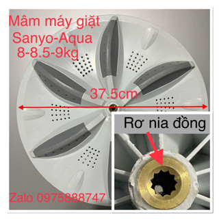 Mâm máy giặt Sanyo-Aqua 8-8.5-9kg  đóng sẵn rơnia đồng (hãng tháo máy)