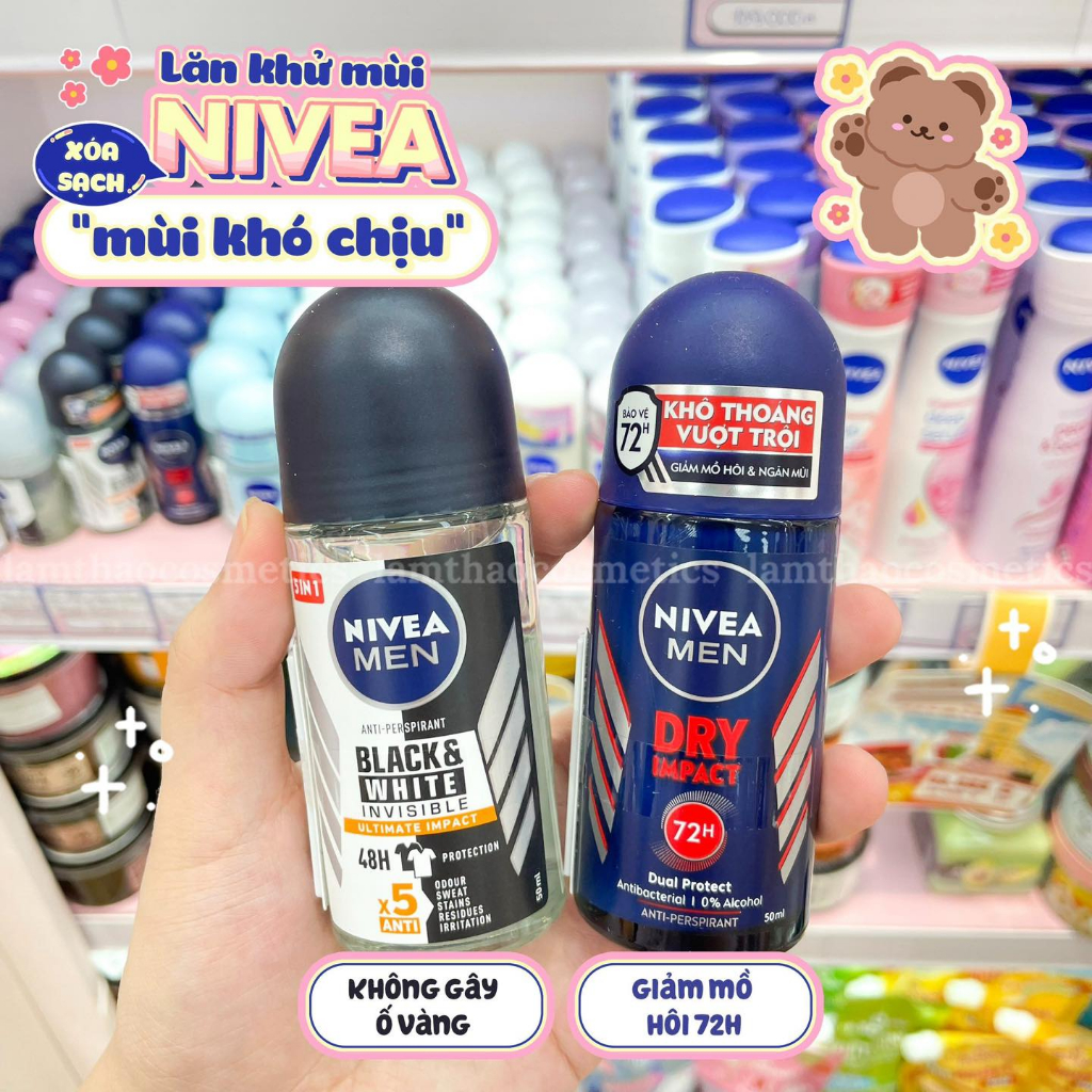 Lăn Khử Mùi Cho Nam Khô Thoáng Nivea Men 48H Dry Impact Plus