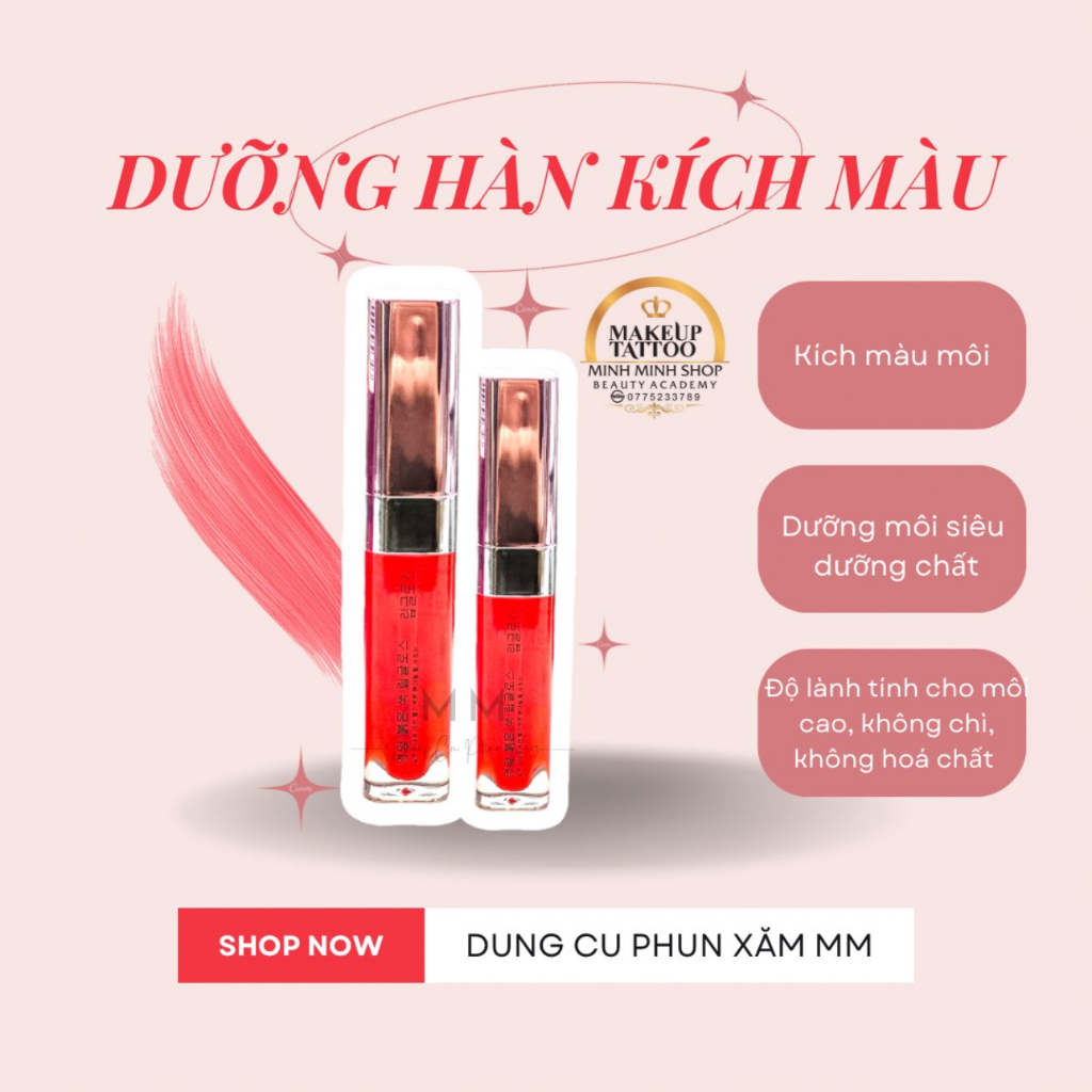 Dưỡng Kích Màu Môi Phun Xăm Hàn Quốc Cao Cấp