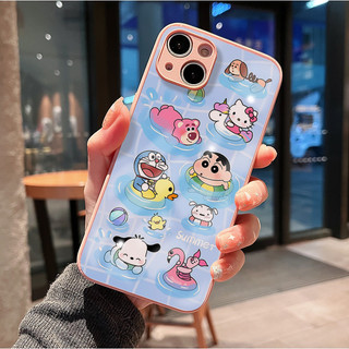 Ốp iphone mặt lưng kính cường lực nhân vật hoạt hình cute ốp kính iphone 6/6s/7/8/X/XS/11/12/13/14 Pro Plus Max