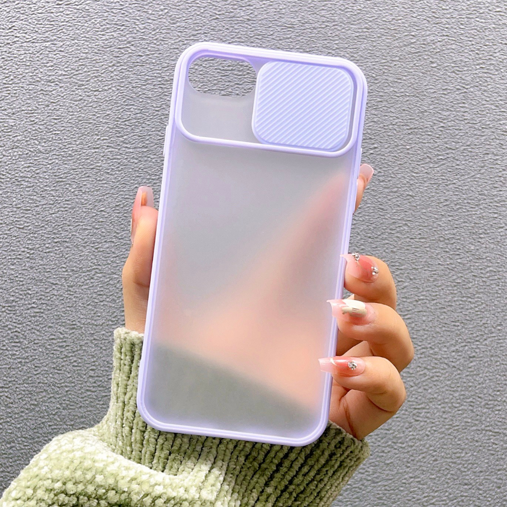 [ Iphone 7/8 ] Ốp Lưng Silicon Nhám Nắp Trượt