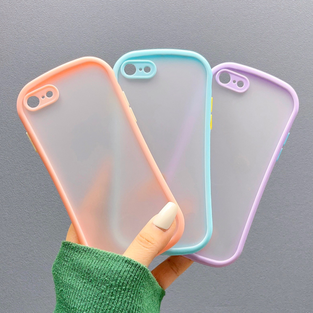 [ Iphone 7/8 ] Óp Lưng Nhám Viền Cong Nhiều Màu