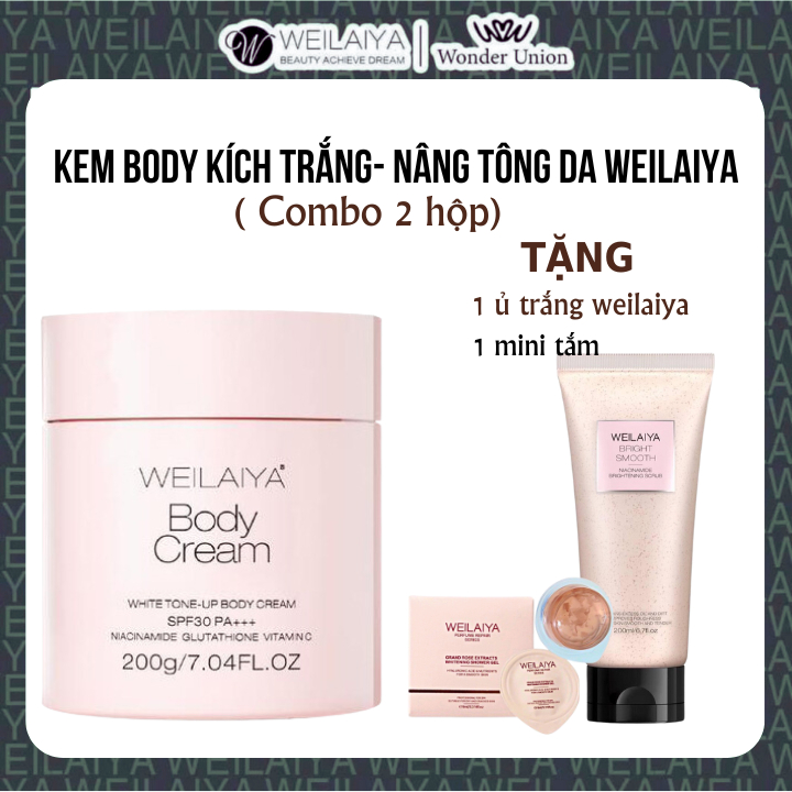 Kem body kích trắng nâng tông da weilaiya