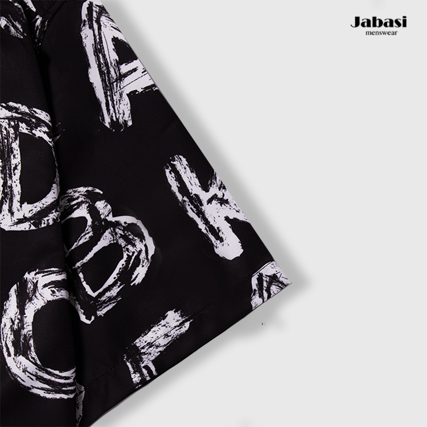 Sơ mi cộc tay nam hoạ tiết Jabasi mã 210 chất liệu cotton mặc thoáng mát