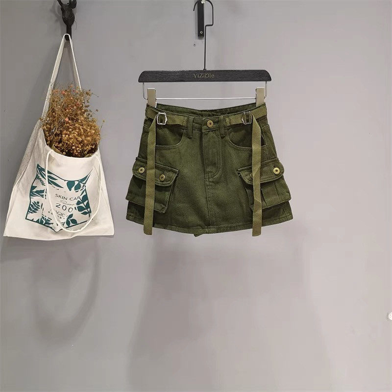 Chân Váy Jean chữ A siêu cá tính, Phong cách Hàn Quốc cực dễ phối đồ  - Ellie Dress