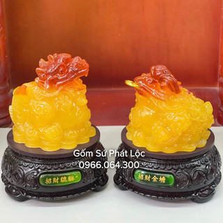Cặp cóc ngậm tiền, thiềm thừ tỳ hưu nhiều mẫu trưng bàn thờ thần tài