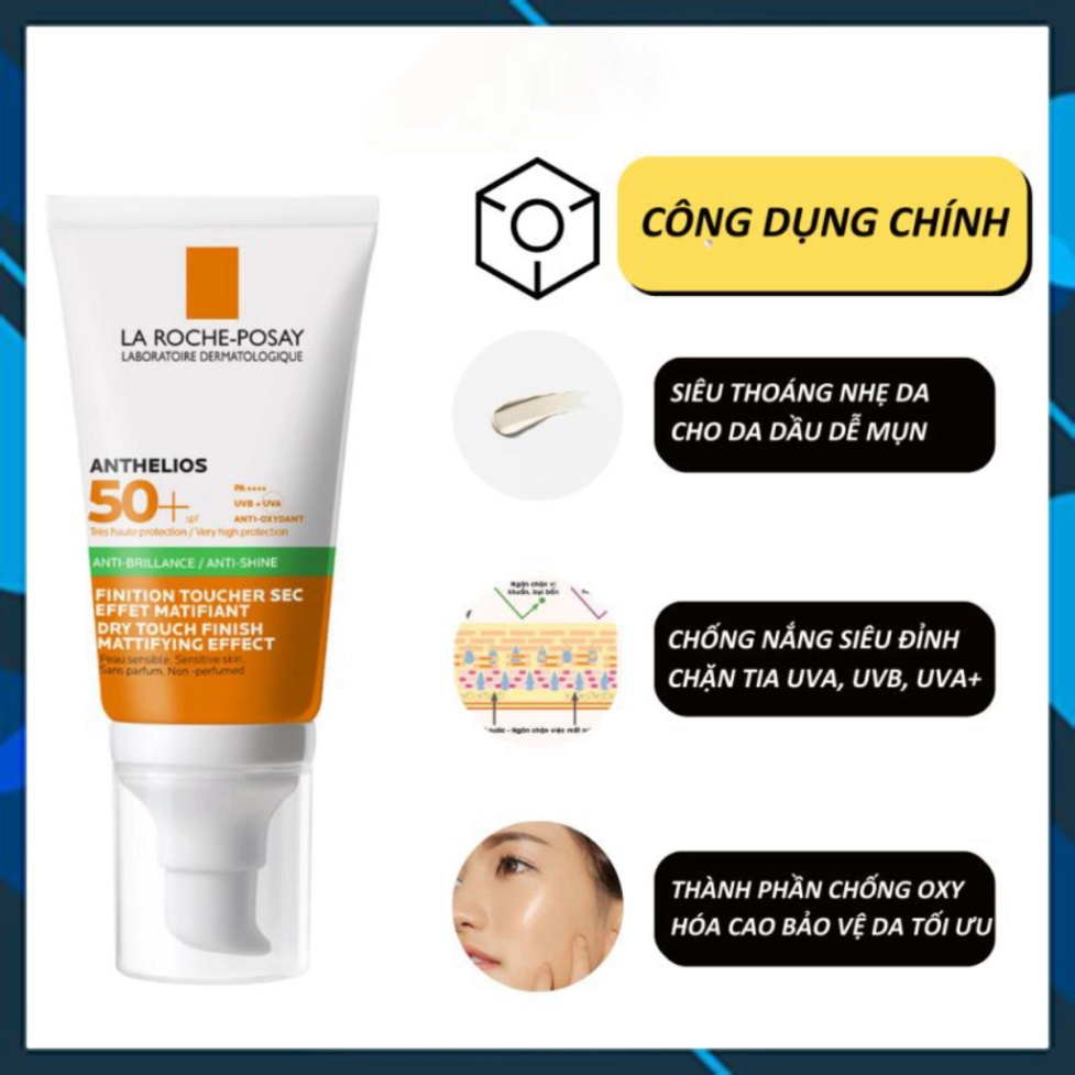 Kem Chống Nắng La Roche Posay - Kem Chống Nắng La Roche Posay Kiềm Dầu Cho Da Dầu Mụn Uvb Uva Spf 50+ (50Ml)