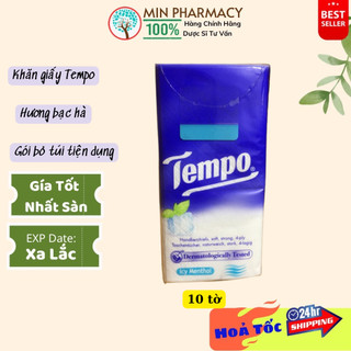 Khăn giấy bỏ túi Tempo hương bạc hà 4 lớp - Minpharmacy