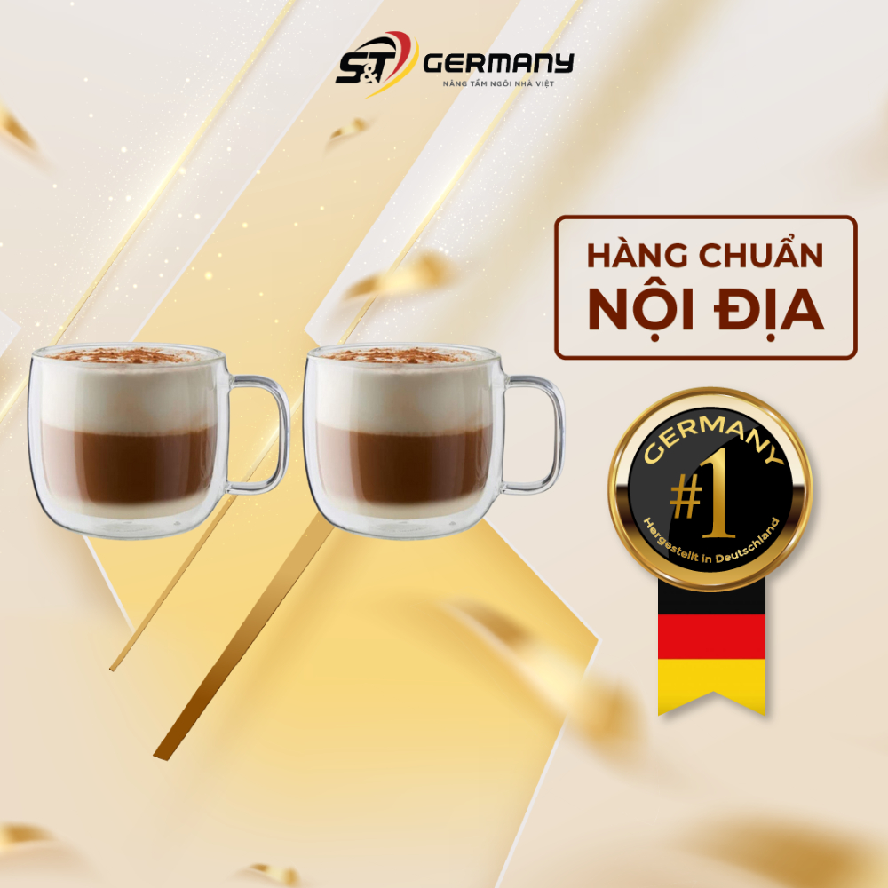 Set 2 Cốc ZWILLING Sorrento Plus Cappuccino 450 ml Nội Địa Đức Có Quai Cầm, Cốc Uống Trà, Cà Phê GermanySnT 290147