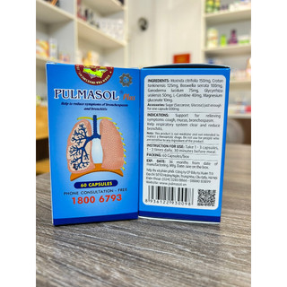 Pulmasol Plus hộp 60 viên, giúp cải thiện sức khỏe hệ hô hấp