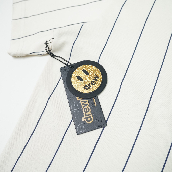 Áo thun phối sọc in hình mặt cười nam nữ mới nhất Áo phông phối sọc in hình nam nữ cao cấp