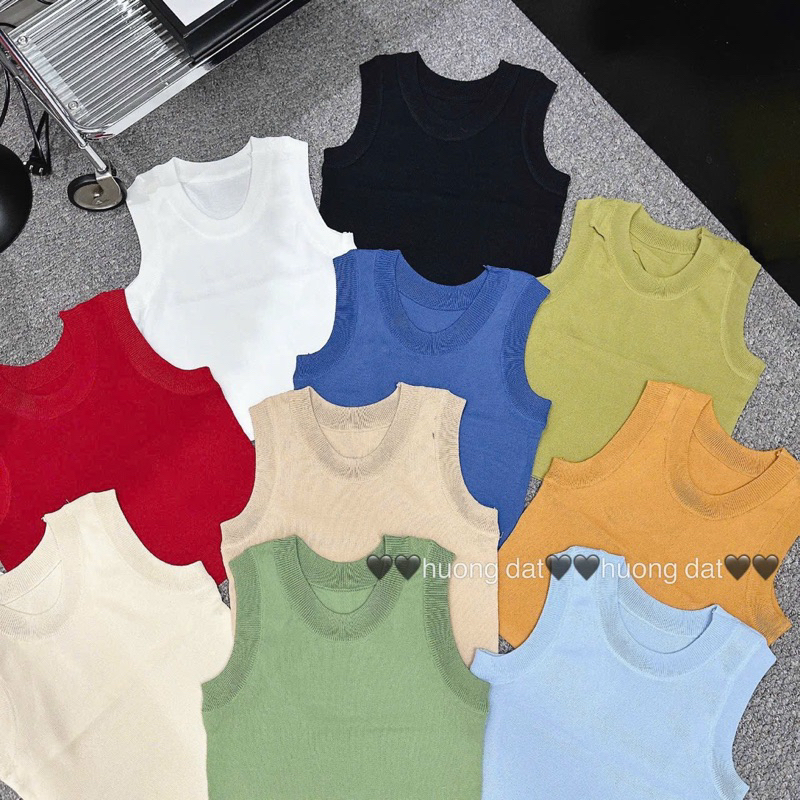 Áo gile mông tơ ghi croptop