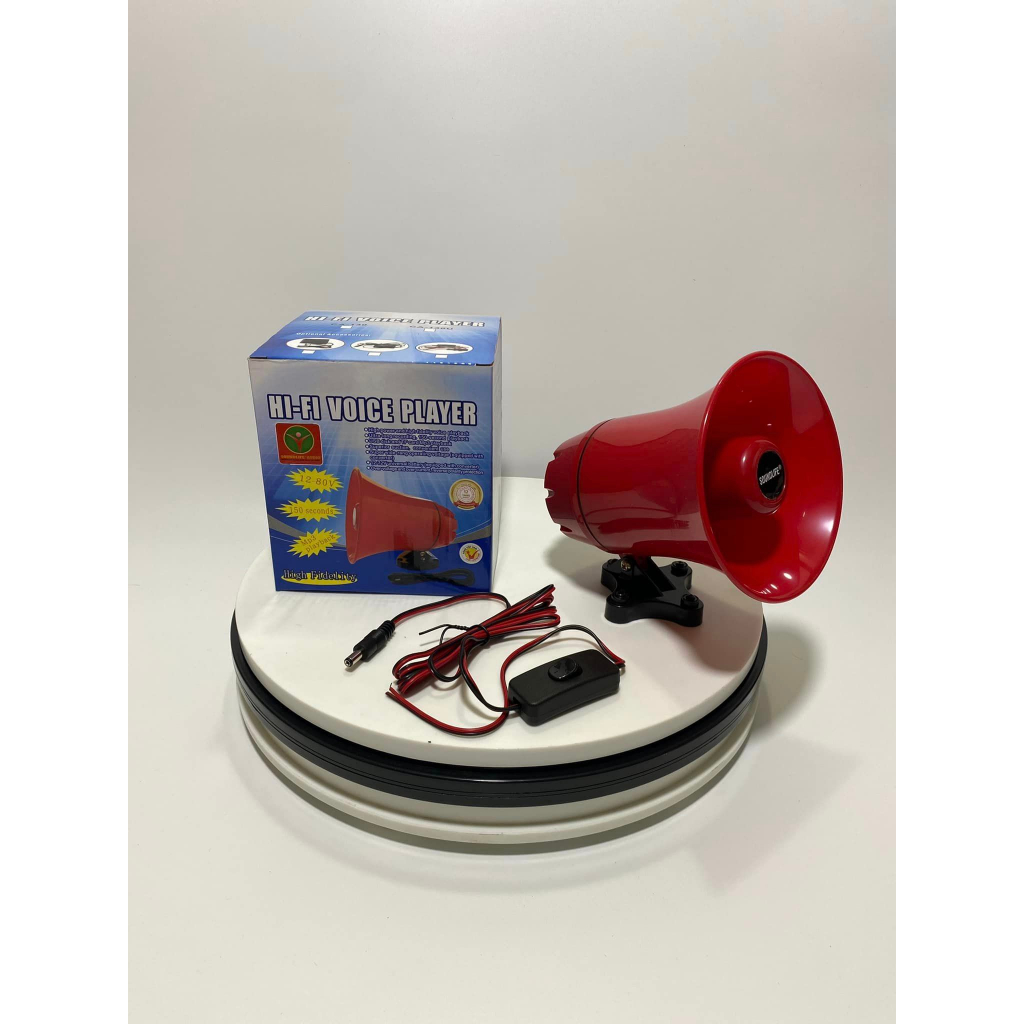 Loa chạy bình acquy12v phóng thanh 25w liền amply có ghi âm chạy điện 6 - 24v