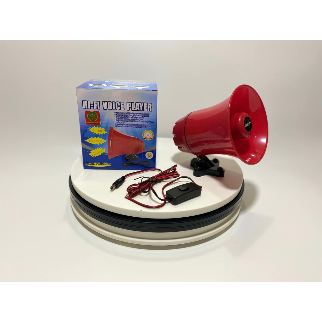 Loa chạy bình acquy12v phóng thanh 25w liền amply có ghi âm chạy điện 6 - 24v