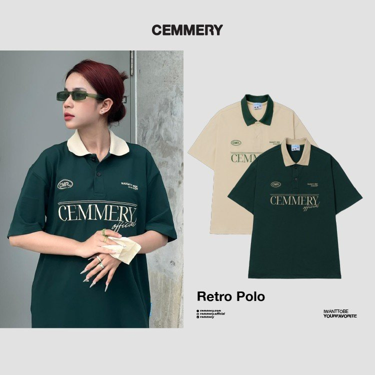 Áo polo locobrand CEMMERY  retro polo  unisex 1HIT