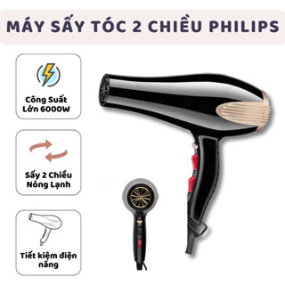 Máy Sấy Tóc, Máy Khò Tóc 2 Chiều Nóng Lạnh Philip Chuẩn Salon,  Công Suất Lớn 3000W -Tặng Đầu Thổi X114
