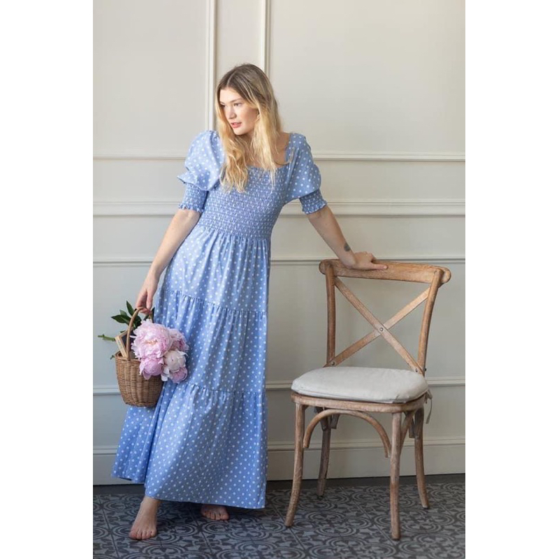 Vải Linen bột chấm bi - dư hãng mềm mịn 8