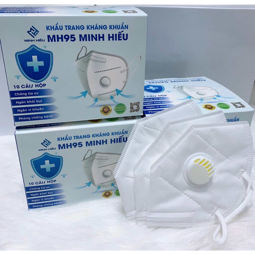 Combo 10 hộp  khẩu trang N95 Tuấn Minh có van và không van hàng chính hãng