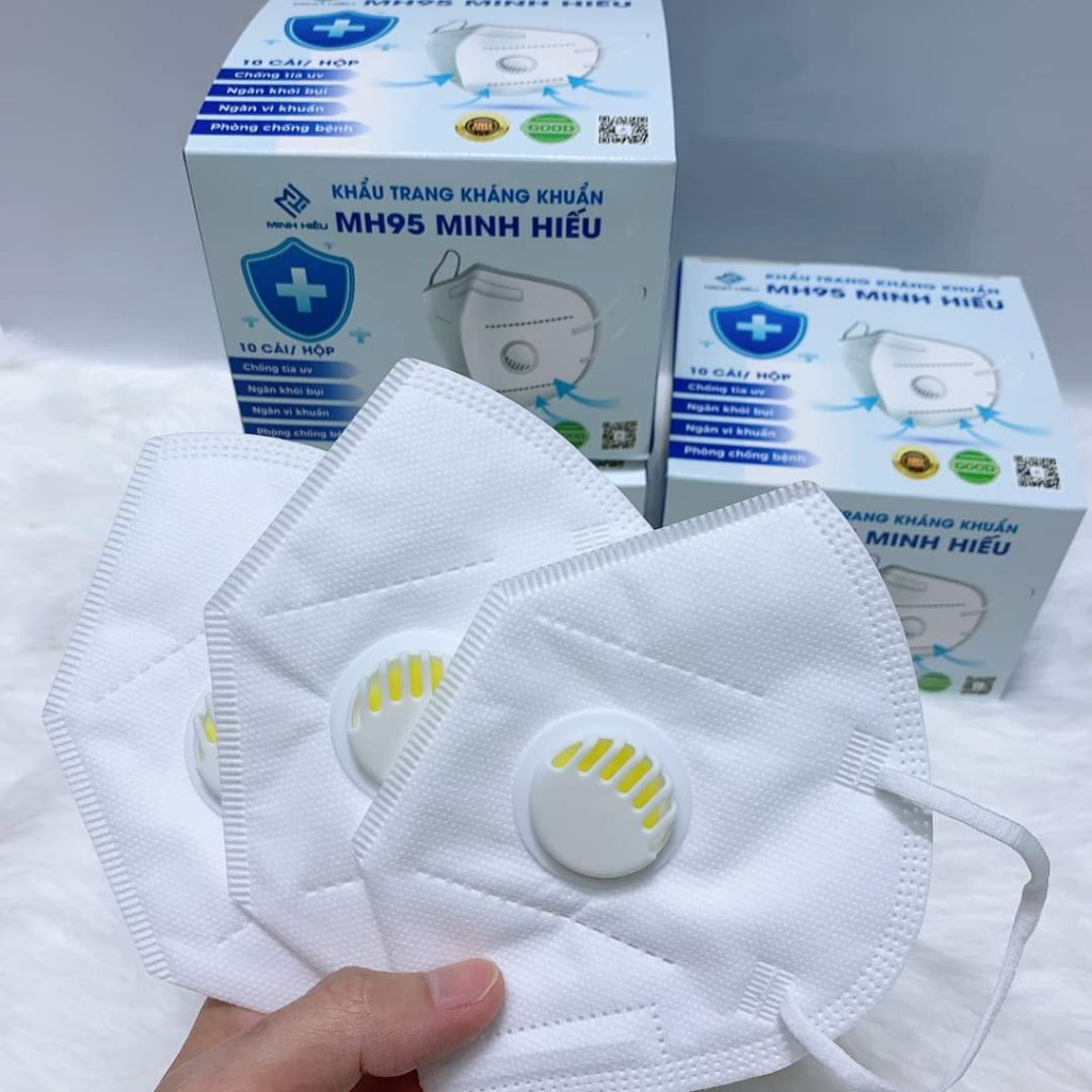 Combo 10 hộp  khẩu trang N95 Tuấn Minh có van và không van hàng chính hãng