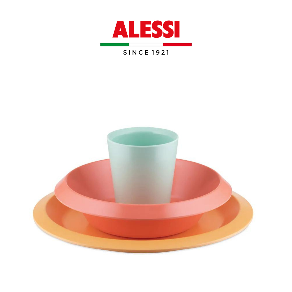 Bộ đồ ăn cho trẻ em chất liệu hữu cơ an toàn nhiều màu ALESSI KID - Hàng chính hãng