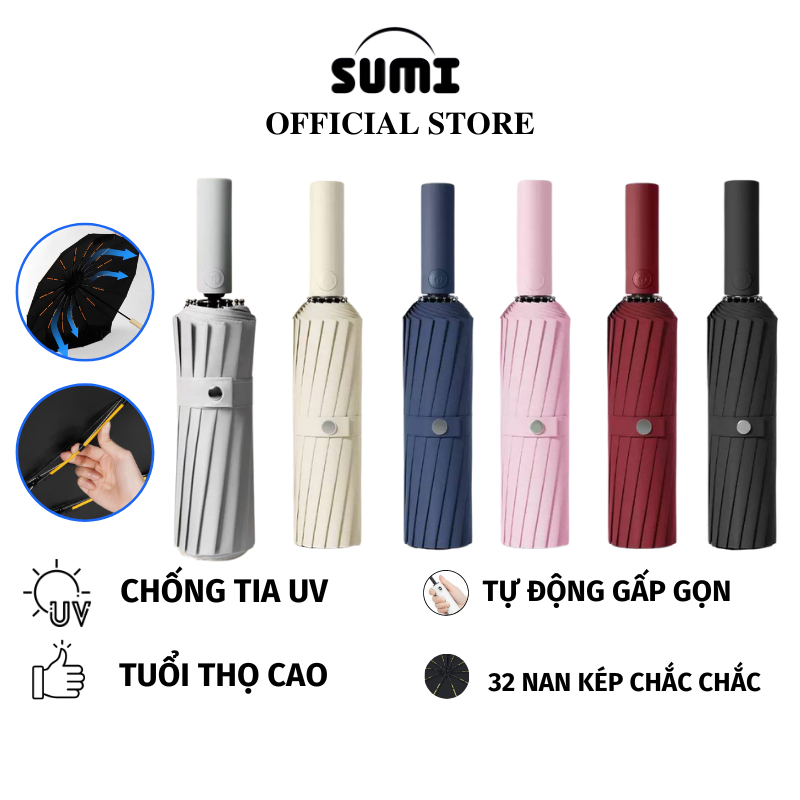 Dù Che Mưa SUMI Tự Động Đóng Mở 32 Nan Chắc Chắn Chống Tia UV Hiệu Quả