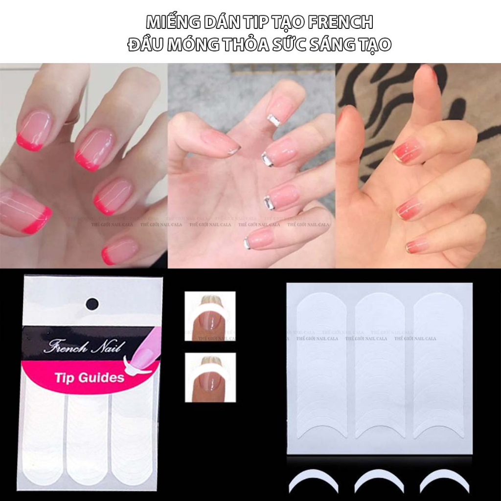 Dán viền móng - dán phen đầu móng, tạo viền móng nail