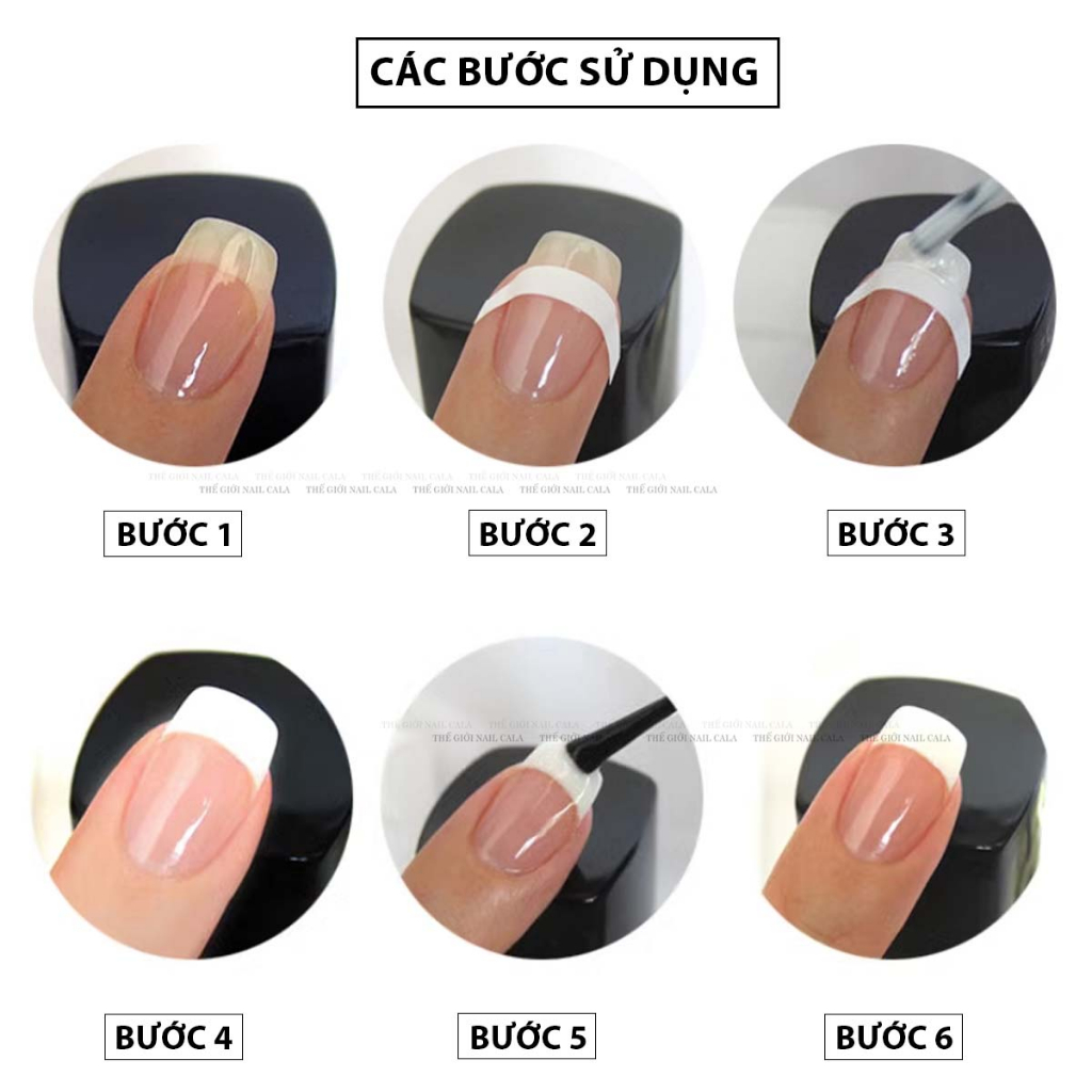 Dán viền móng - dán phen đầu móng, tạo viền móng nail