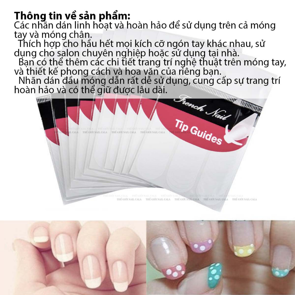 Dán viền móng - dán phen đầu móng, tạo viền móng nail