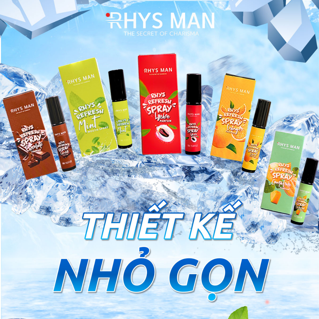 Xịt Thơm Miệng Rhys Refresh Spray Hương Trái Cây The Mát RHYS MAN 10ml