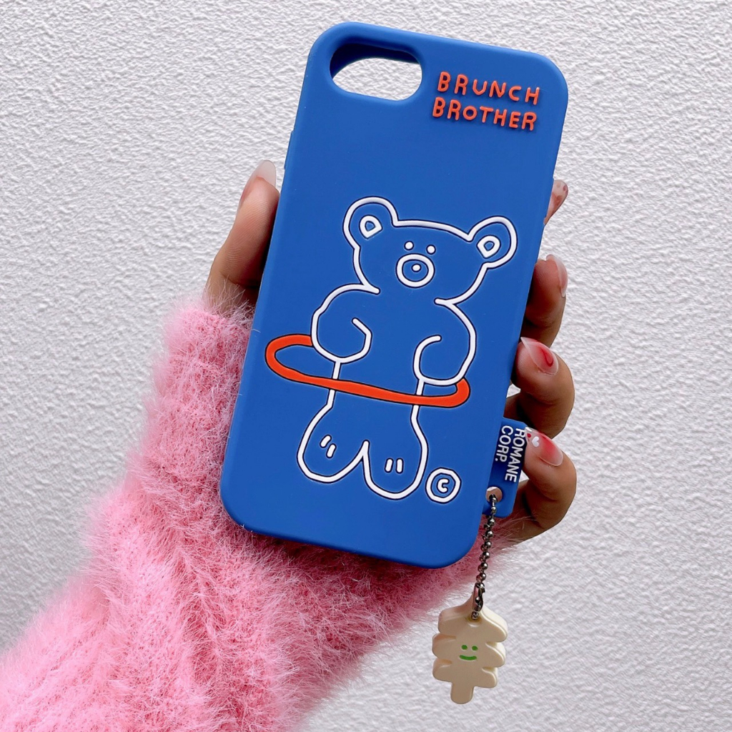 [ Iphone 7/8 ] Ốp Lưng Silicon Mềm Họa Tiết Gấu Brunch