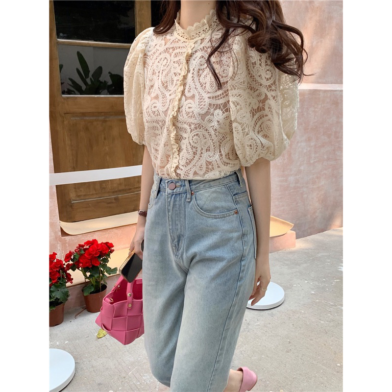 Áo Ren Vintage Tiểu Thư Phong Cách Retro Nana Story