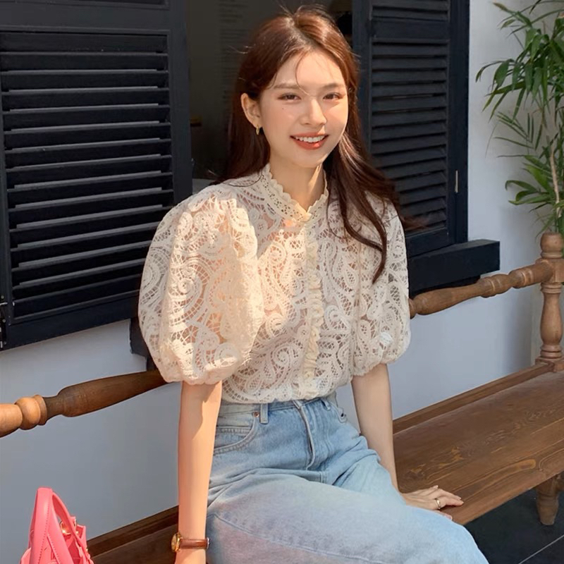 Áo Ren Vintage Tiểu Thư Phong Cách Retro Nana Story