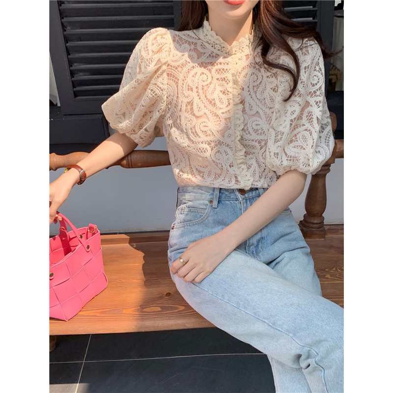 Áo Ren Vintage Tiểu Thư Phong Cách Retro Nana Story