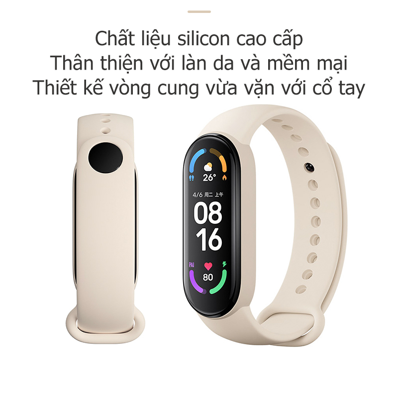Dây Đeo Cao Su Thay Thế Cho Xiaomi Miband 5/6/7 MIband 3/4 Chất Lượng cao