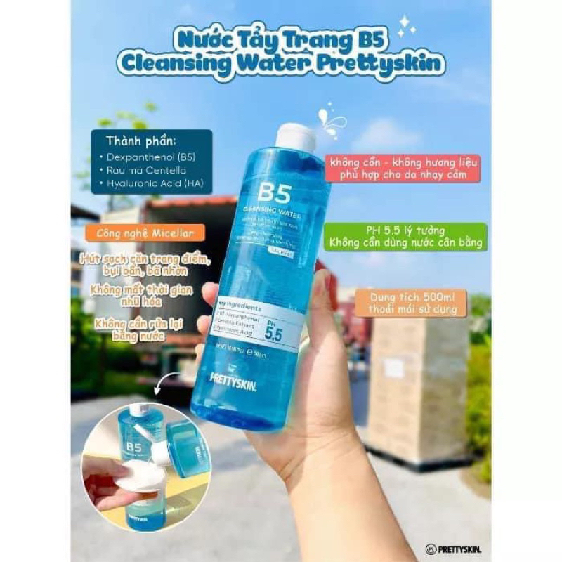 Nước tẩy trang clansing water B5