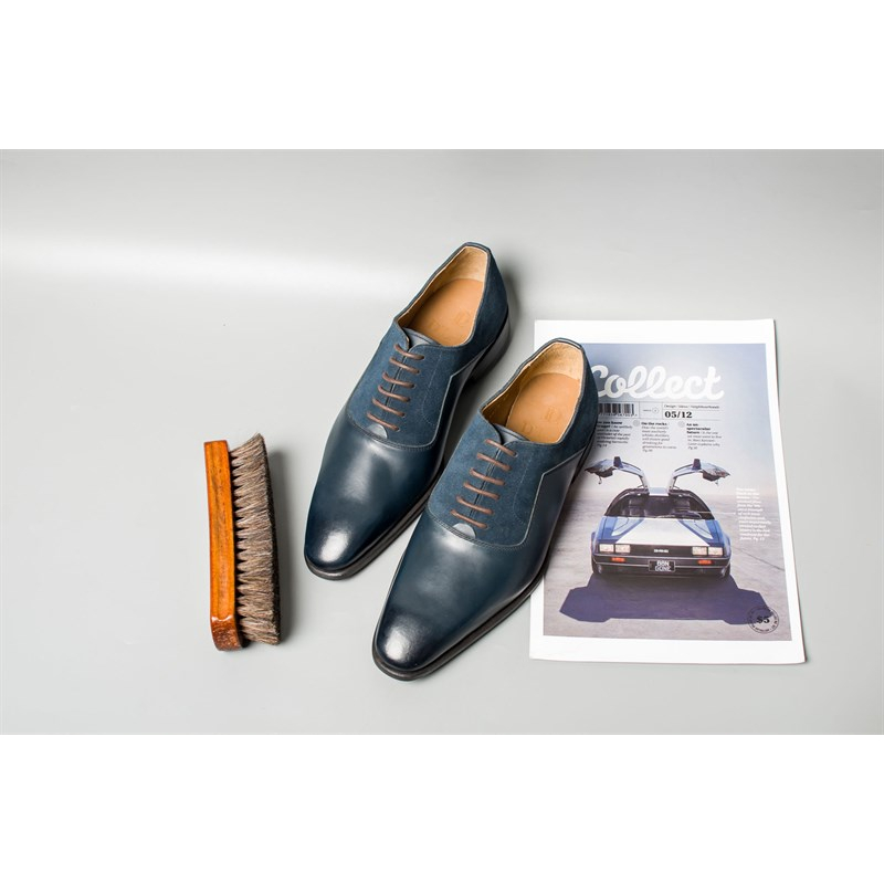 Giày Da Nam Kiểu Dáng Oxford Chất Liệu Da Bê Cao Cấp Nhập Khẩu