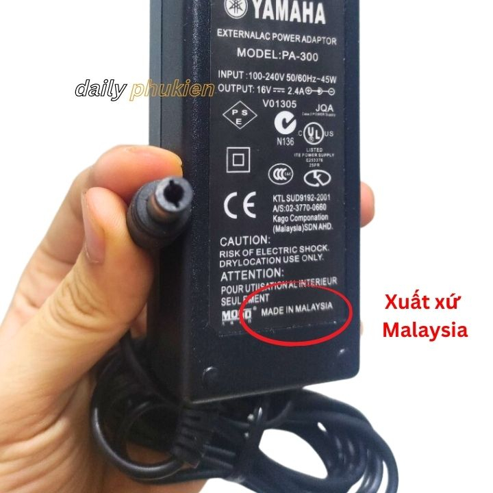 Adapter nguồn đàn Organ Yamaha PA-300 16V 2.4A