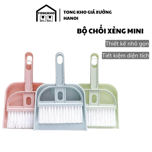 Bộ Chổi Quét Và Xẻng Hót Mini Vệ Sinh Bàn Làm Việc