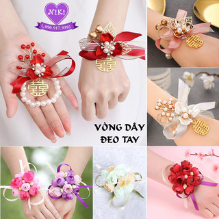 VÒNG HOA ĐEO CỔ TAY TRANG TRÍ ĐÁM CƯỚI
