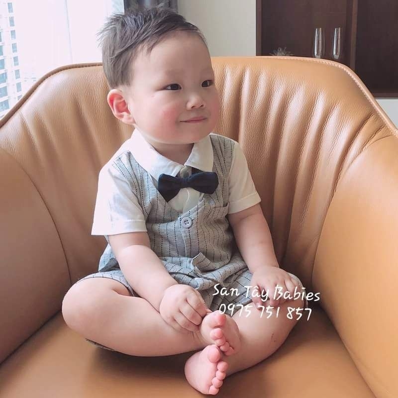 Body vest kèm nơ xinh cho bé