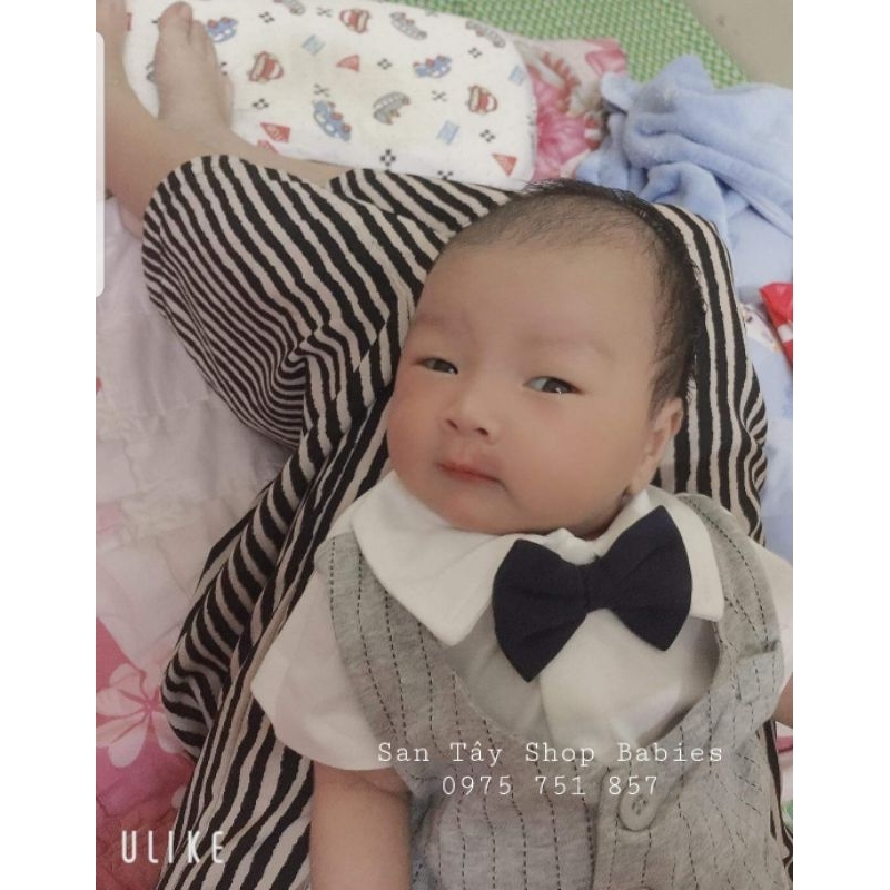 Body vest kèm nơ xinh cho bé