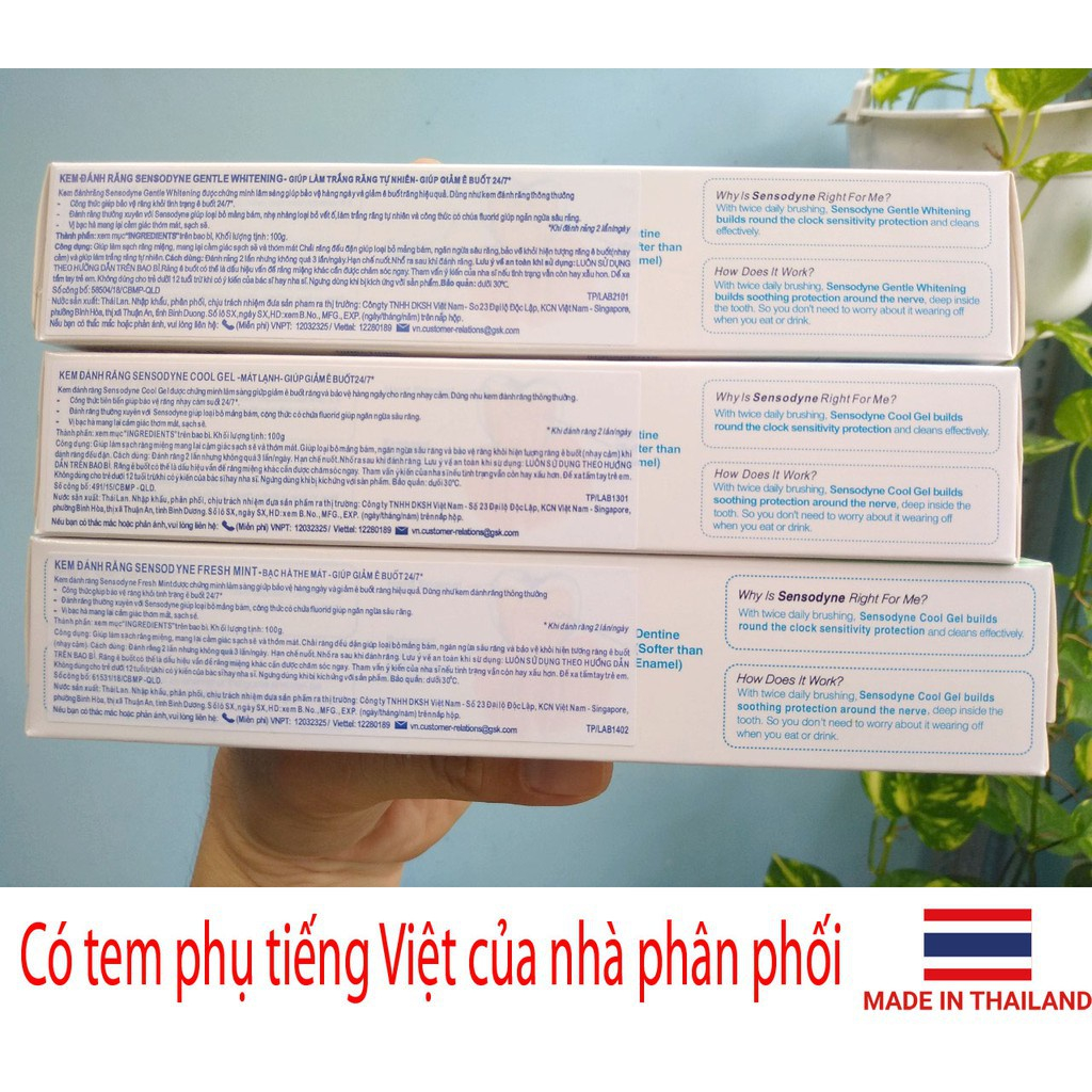 Kem đánh răng Sensodyne chống ê buốt làm trắng răng 100g