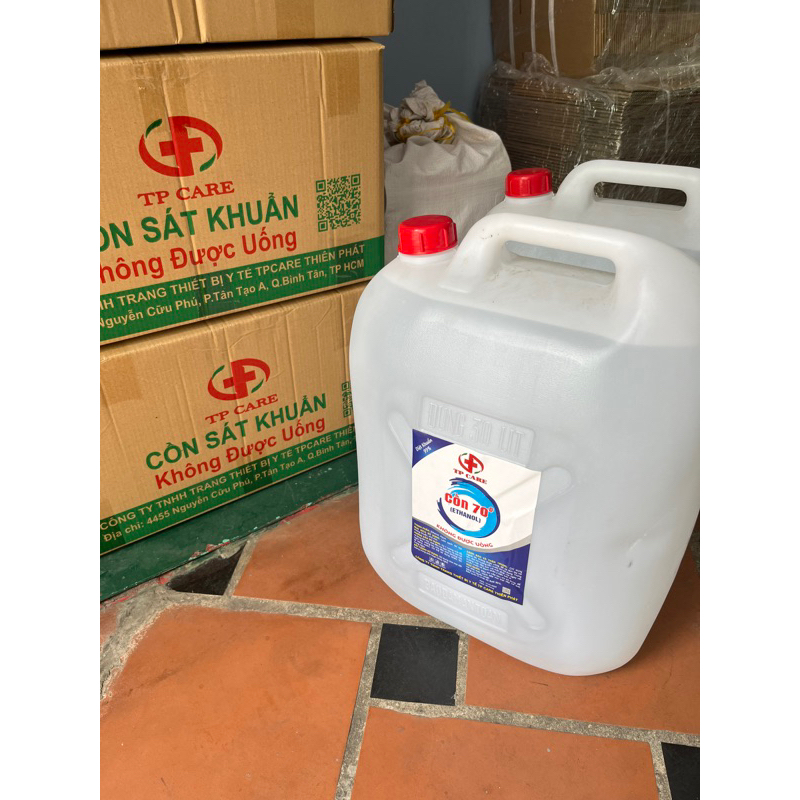 Cồn can 30lit 70 độ 90 độ bình 30l cồn sát khuẩn rửa tay TP Care hương chanh sả- tân bình