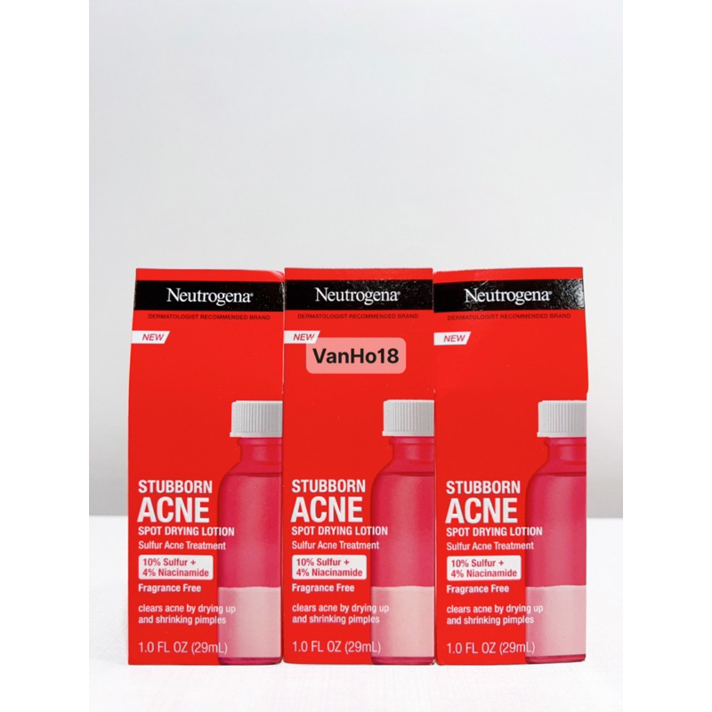 Kem chấm mụn Neutrogena Stubborn Acne 10% Sulfur + 4% Niacinamide Acne Treatment