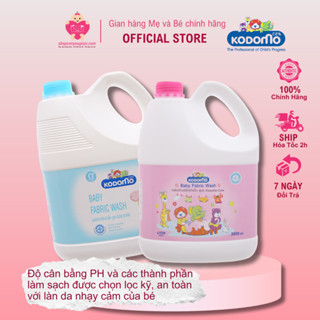 Dung dịch giặt xả, giặt tẩy, nước giặt quần áo cho bé Kodomo Xanh, Hồng - Can 3 lít [Hàng Thái Lan]