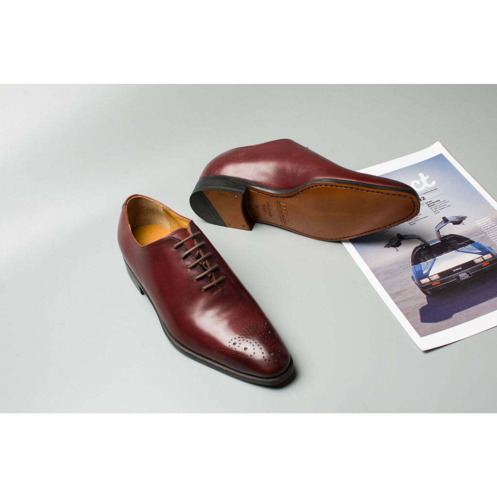 Giày Da Nam Kiểu Dáng Oxford Làm Bằng Chất Liệu Da Bê Cao Cấp Nhập Khẩu